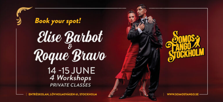 Elise Barbot and Roque Bravo in Stockholm 2024 13-15 June Workshops and Show in Stockholm